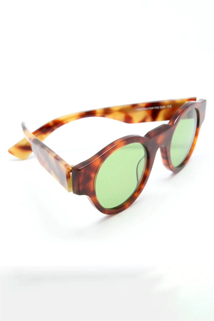 Michelle Sunglasses E81 Tortoiseshell - Green Lens