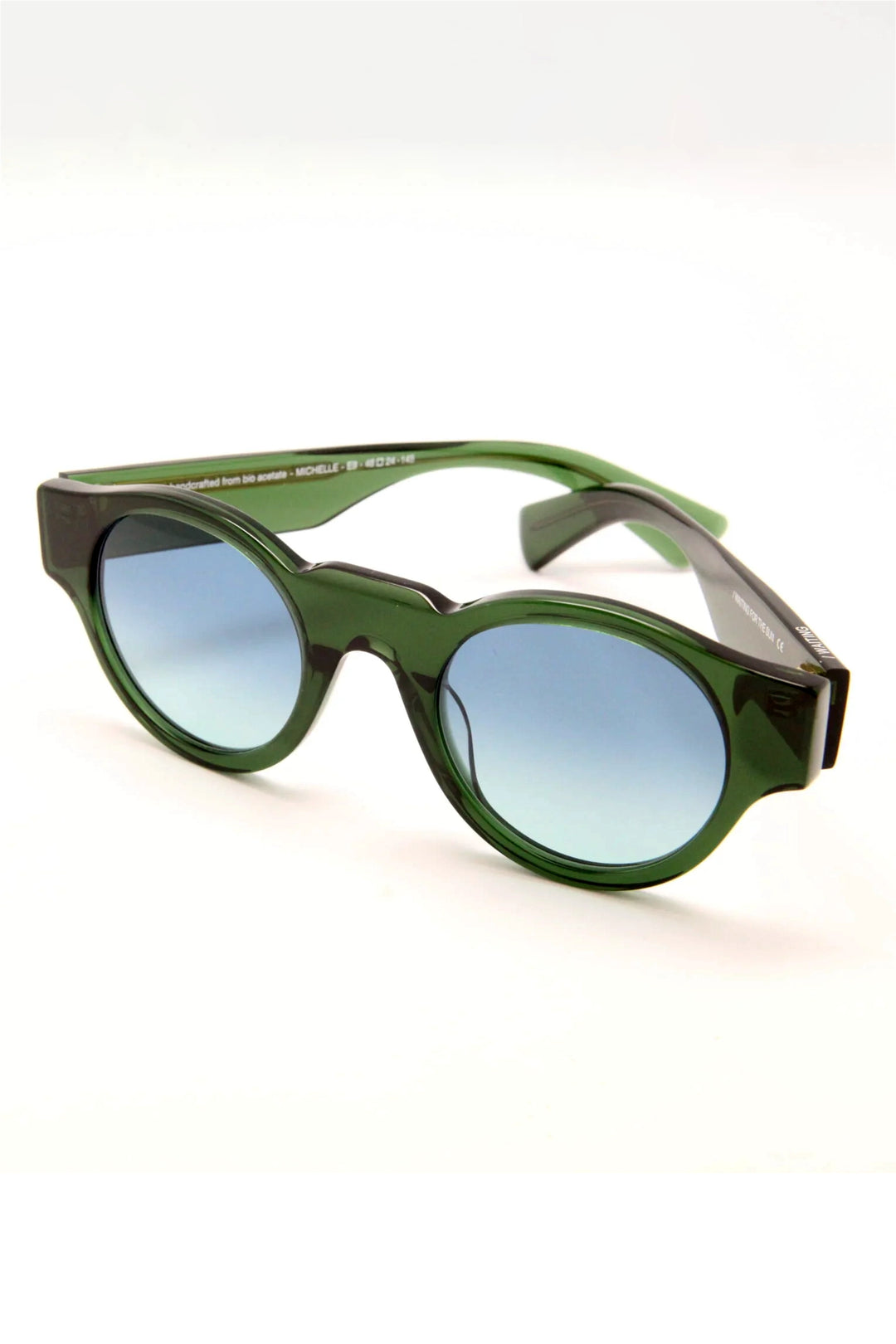 Michelle E9 Sunglasses - Blue-Green Gradient Lens