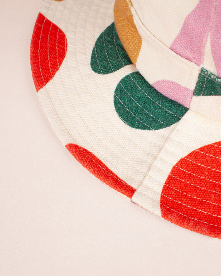 Wide Brim Bucket Hat - Palette Print