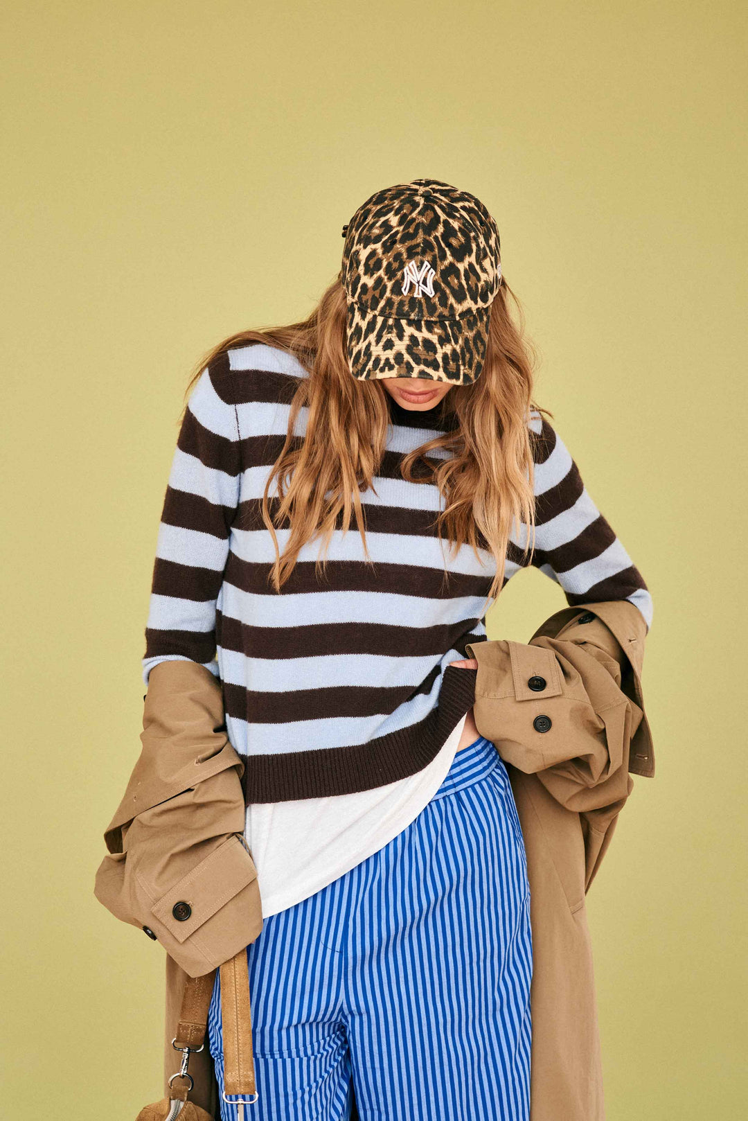 Stripe Crew Cashmere - Pluto/Arctic