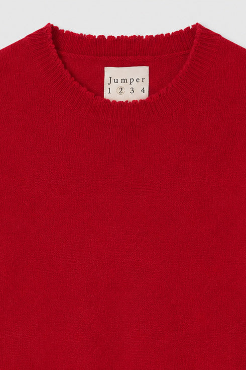 Distressed Crew Cashmere - Red