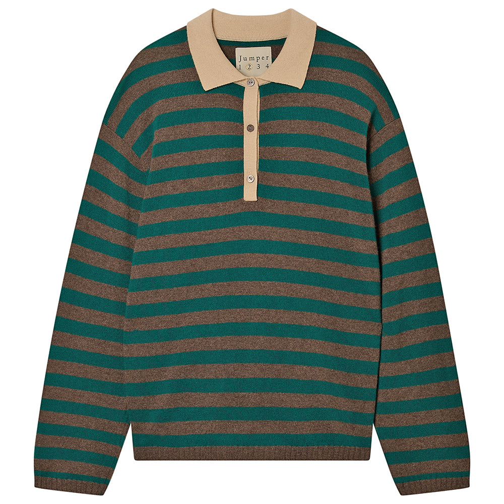 Rugby Shirt - Macaroon/Umber/Petrol