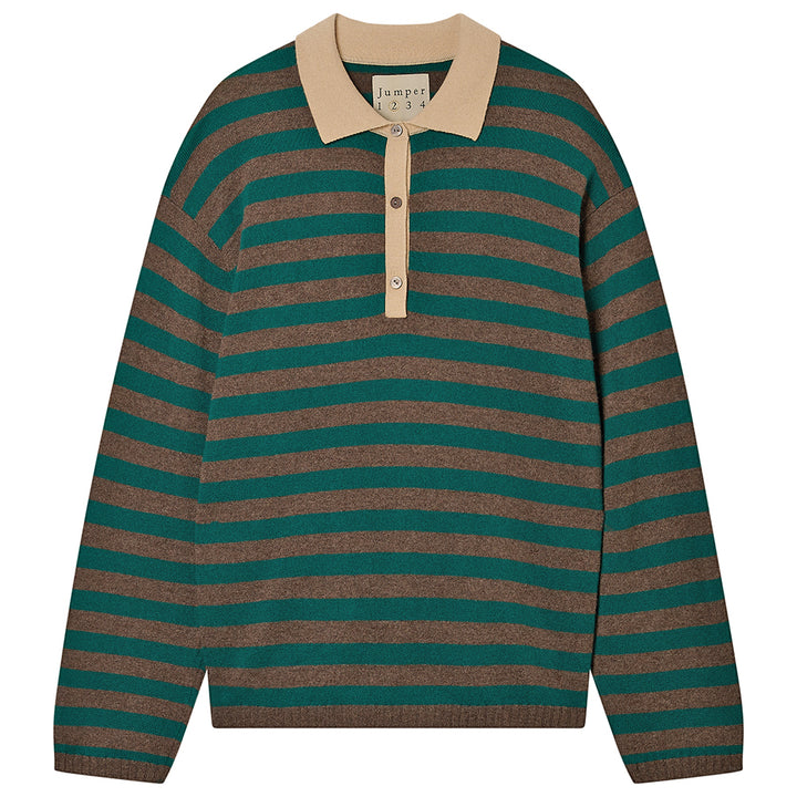 Rugby Shirt - Macaroon/Umber/Petrol