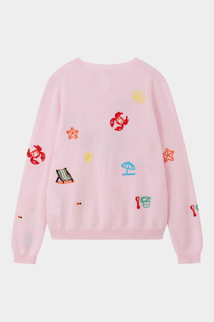 Seaside Tribute Cashmere Crew - Sakura