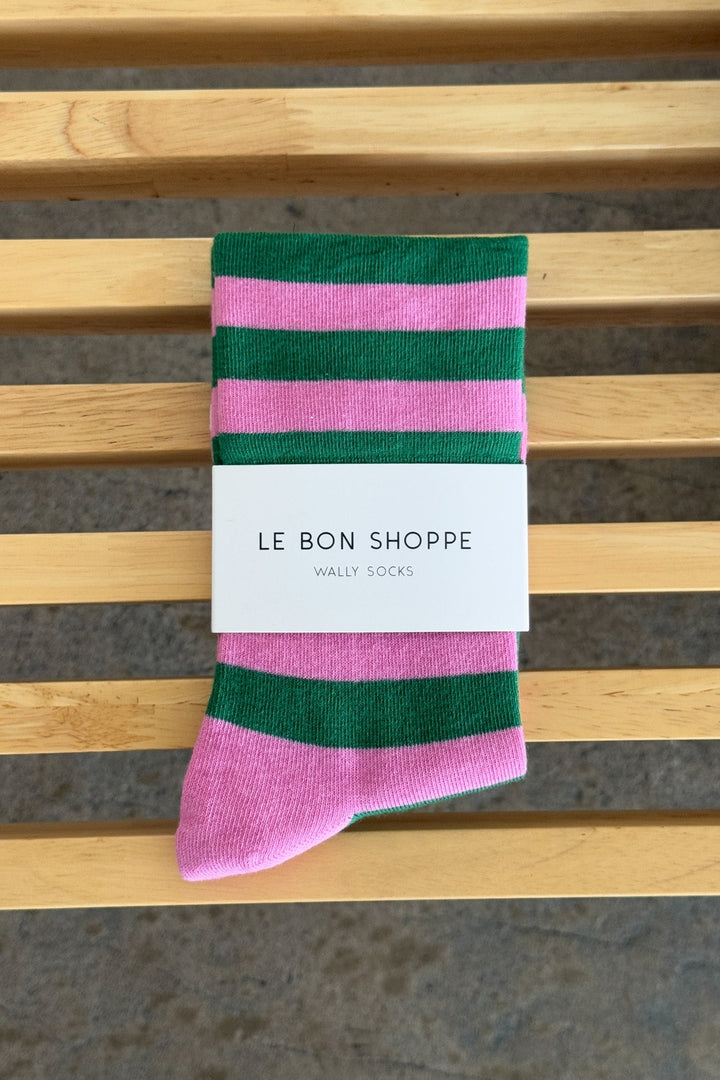 Wide Wally Socks - Pink Green - Frontiers Woman
