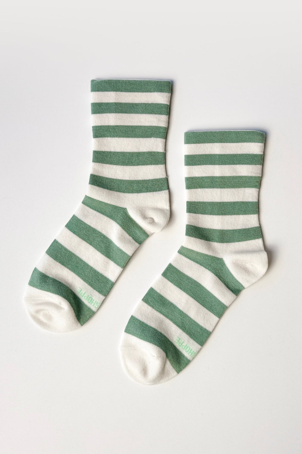 Wide Wally Socks - Matcha Stripe - Frontiers Woman