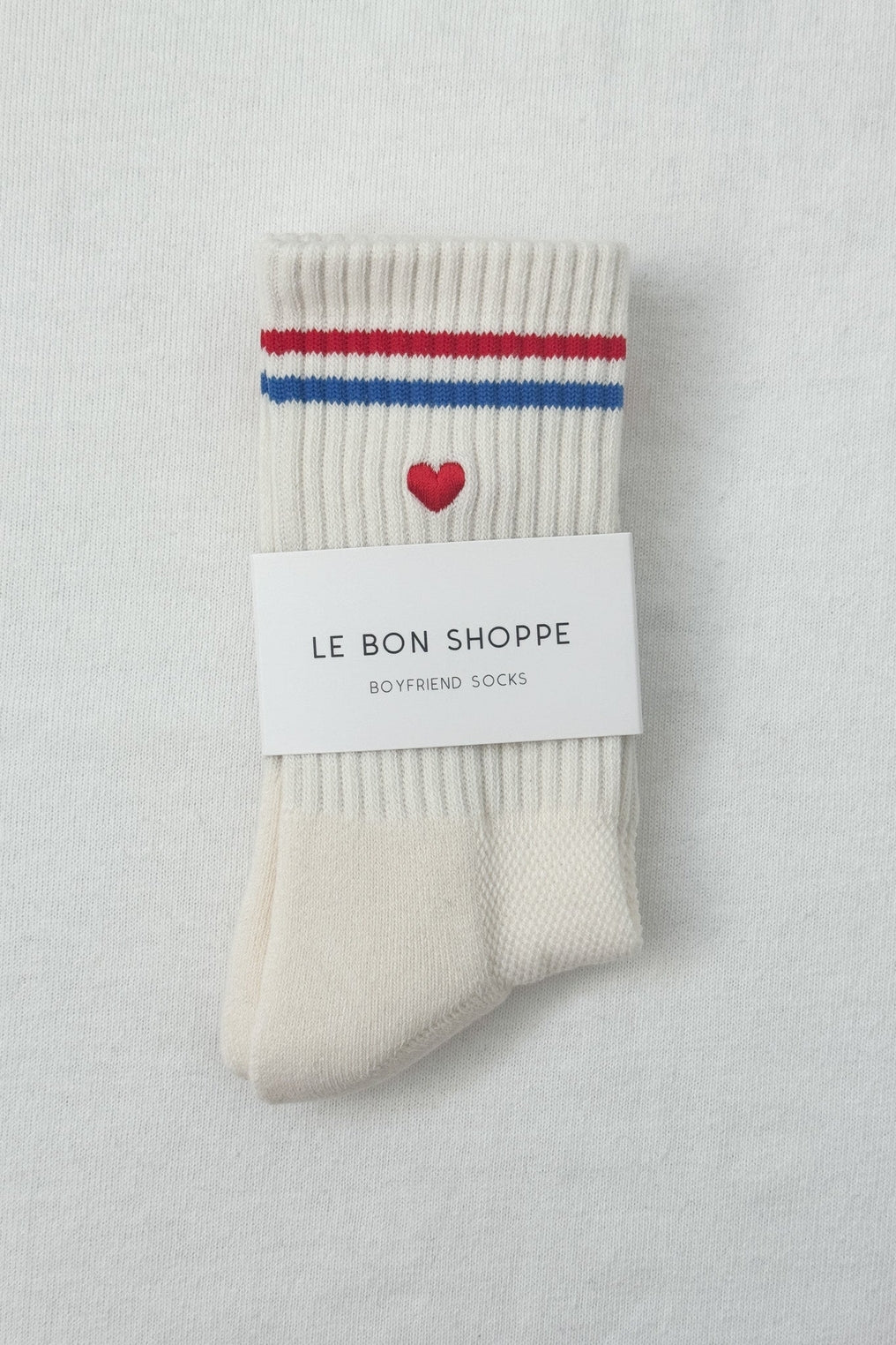 Embroidered Boyfriend Socks - Milk & Heart - Frontiers Woman