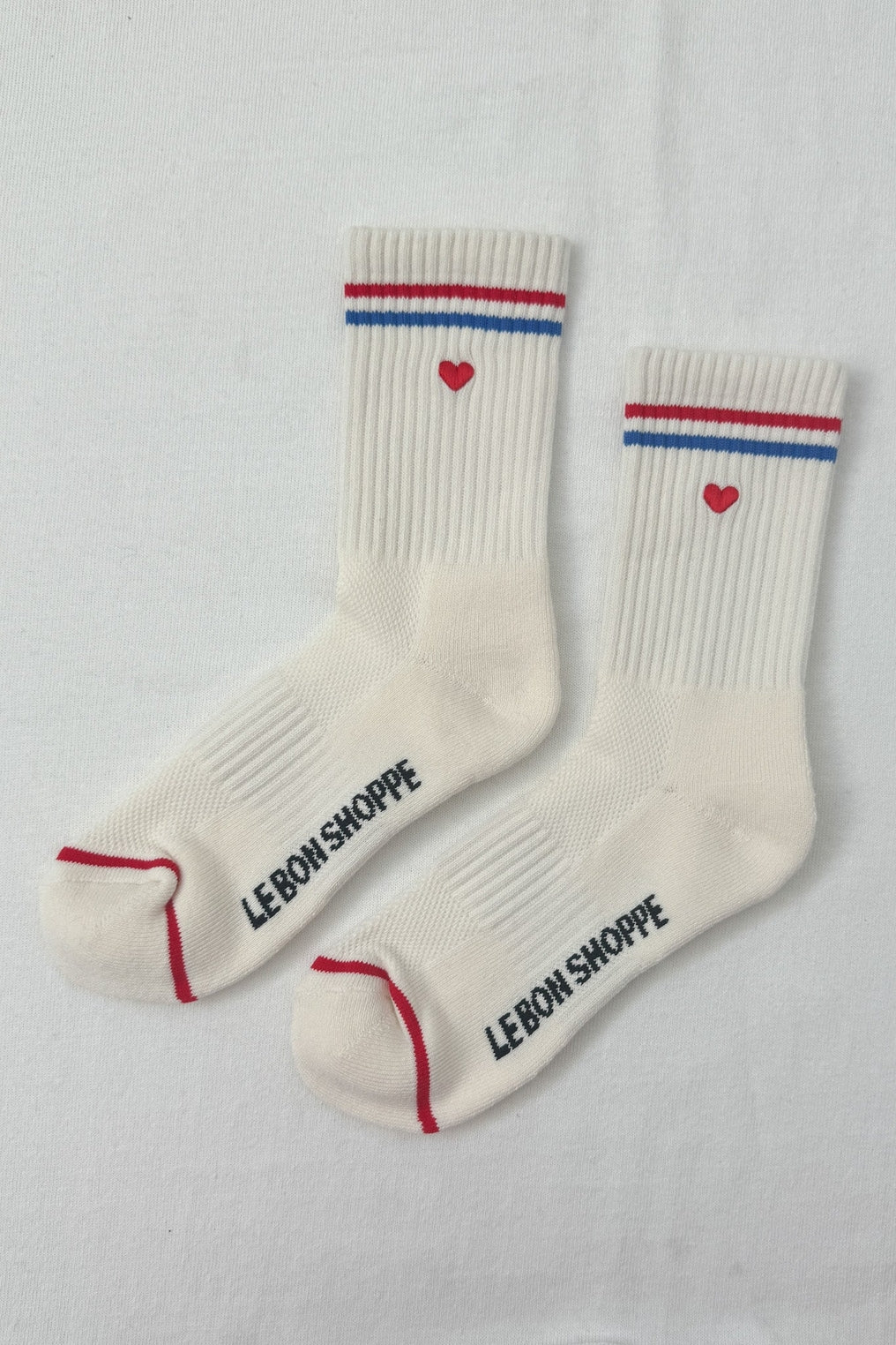 Embroidered Boyfriend Socks - Milk & Heart - Frontiers Woman