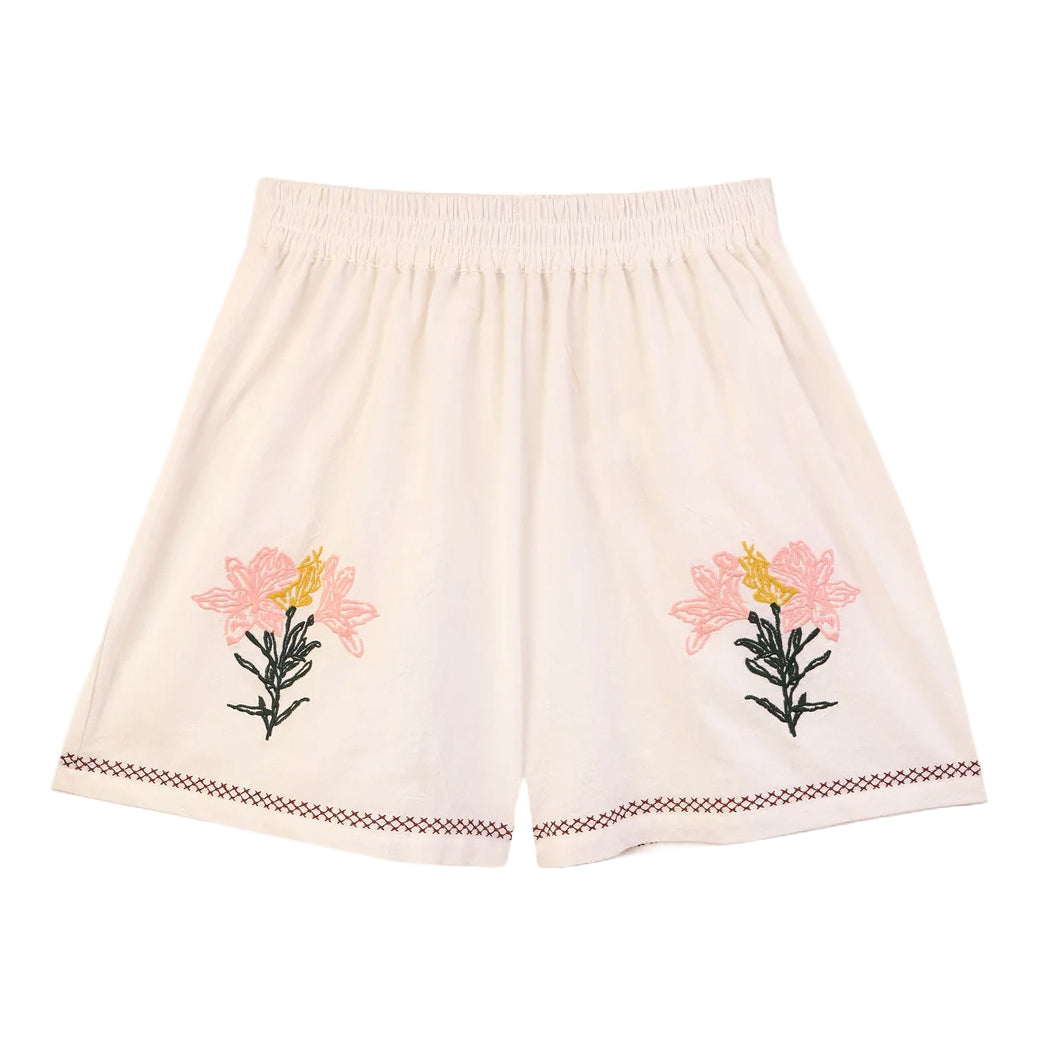 Caspia Shorts - Multi Embroidery