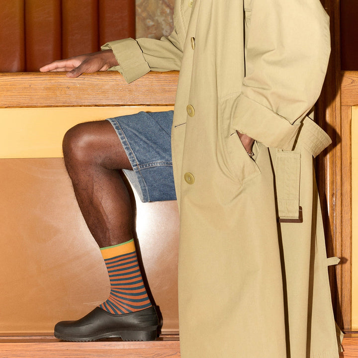 Striped Socks - Chestnut/Amber