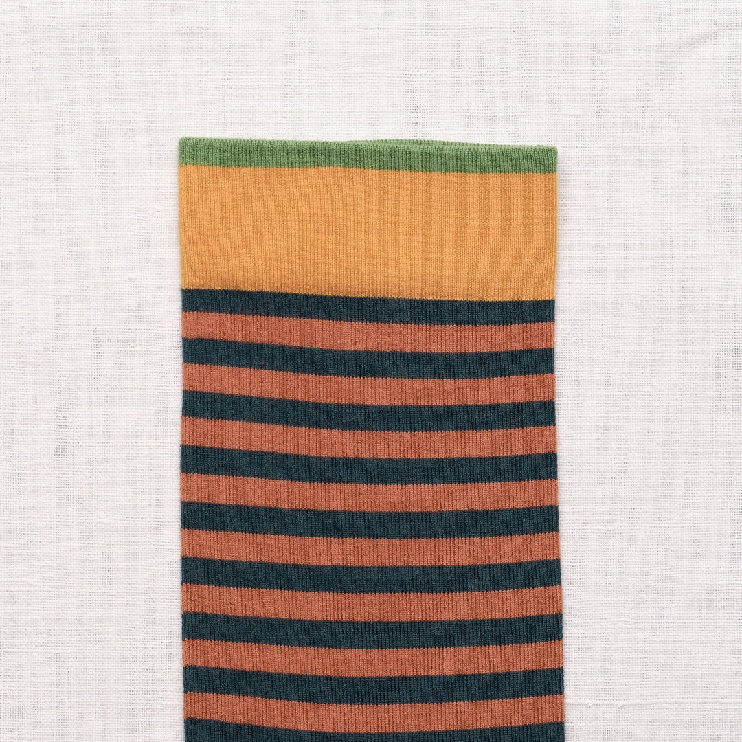 Striped Socks - Chestnut/Amber