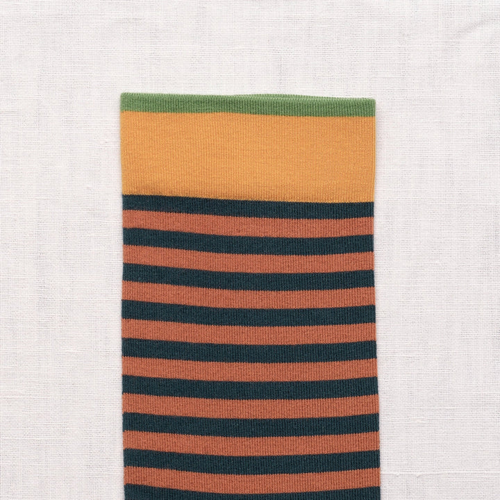 Striped Socks - Chestnut/Amber
