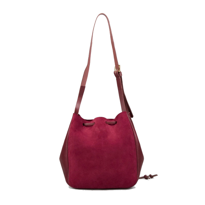 Cortina Bucket Bag - Plum Suede