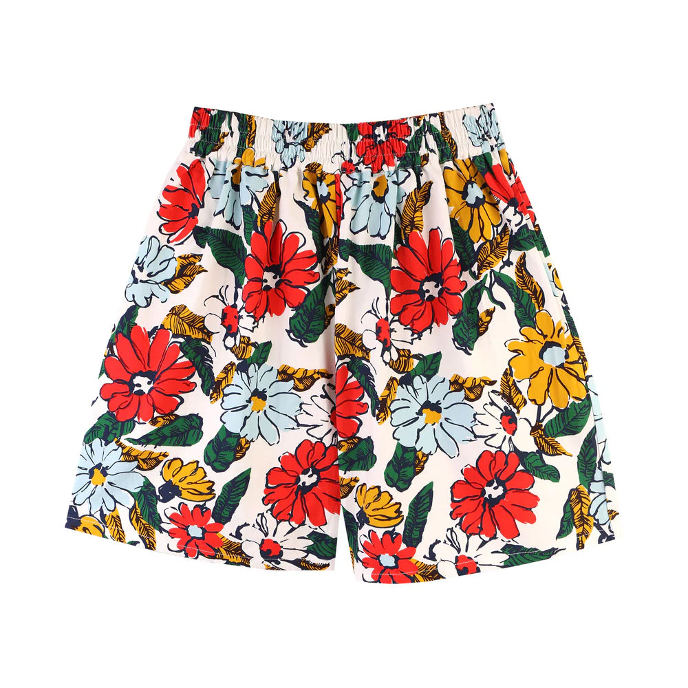 Basic Cotton Shorts - Cosmos Floral