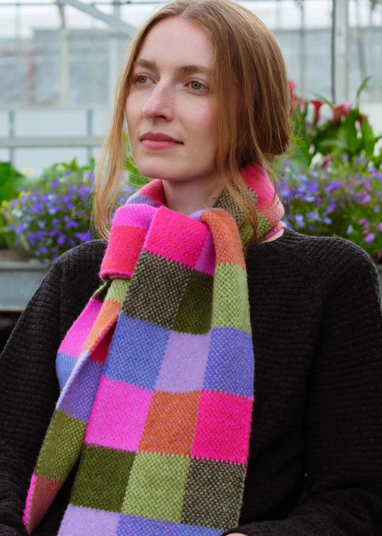 Brushed Tweed Scarf - Hot Tropics