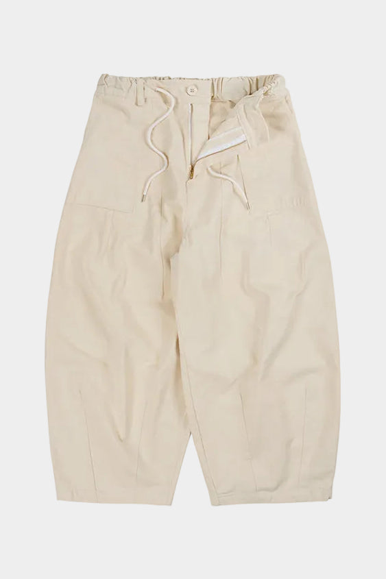 Twill Balloon Pants - Ivory - Frontiers Woman