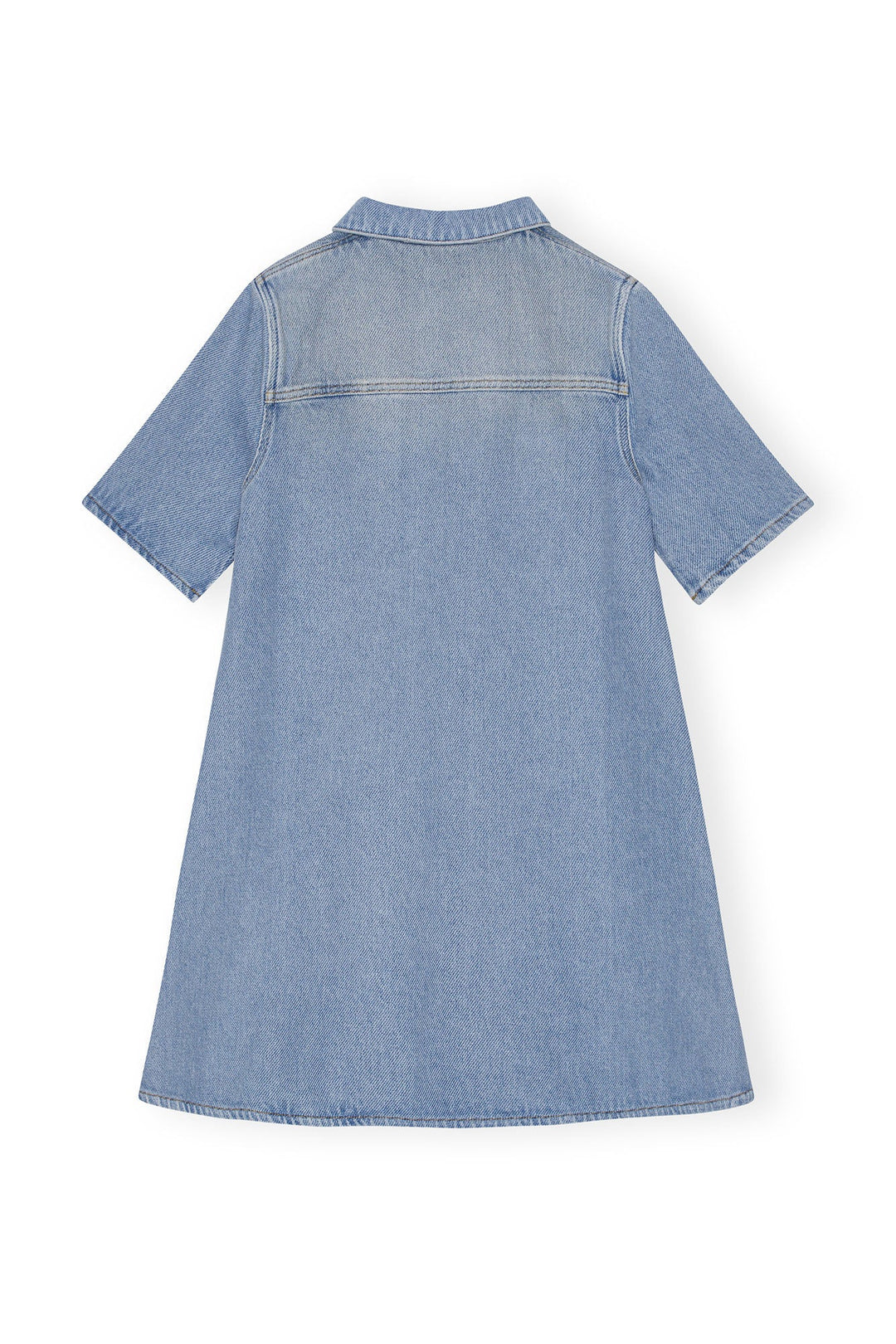 Blue Heavy Denim Midi Dress- Tint Wash