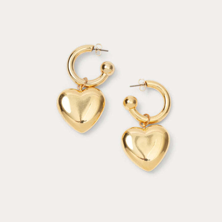 Amour Hoop Earrings - Gold