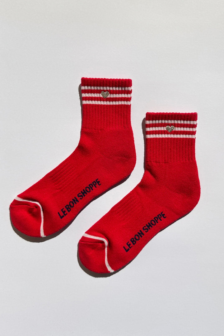 Embroidered Girlfriend Socks - Scarlett
