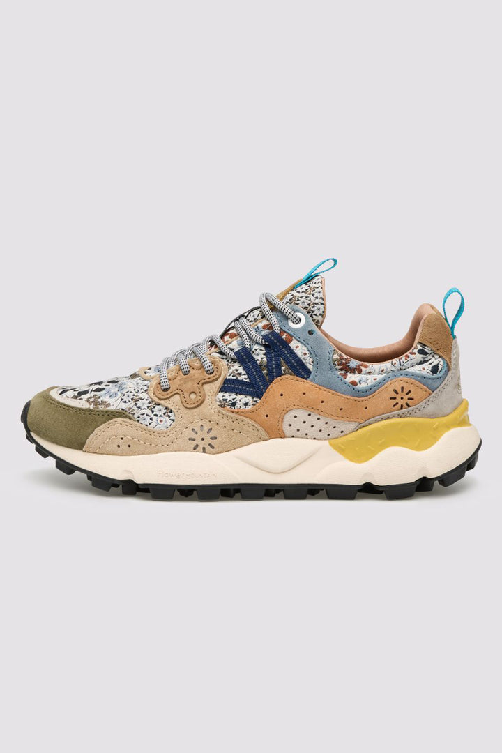 Yamano 3 Women Flower Print Sneaker - Cloud Grey/Taupe/Cream