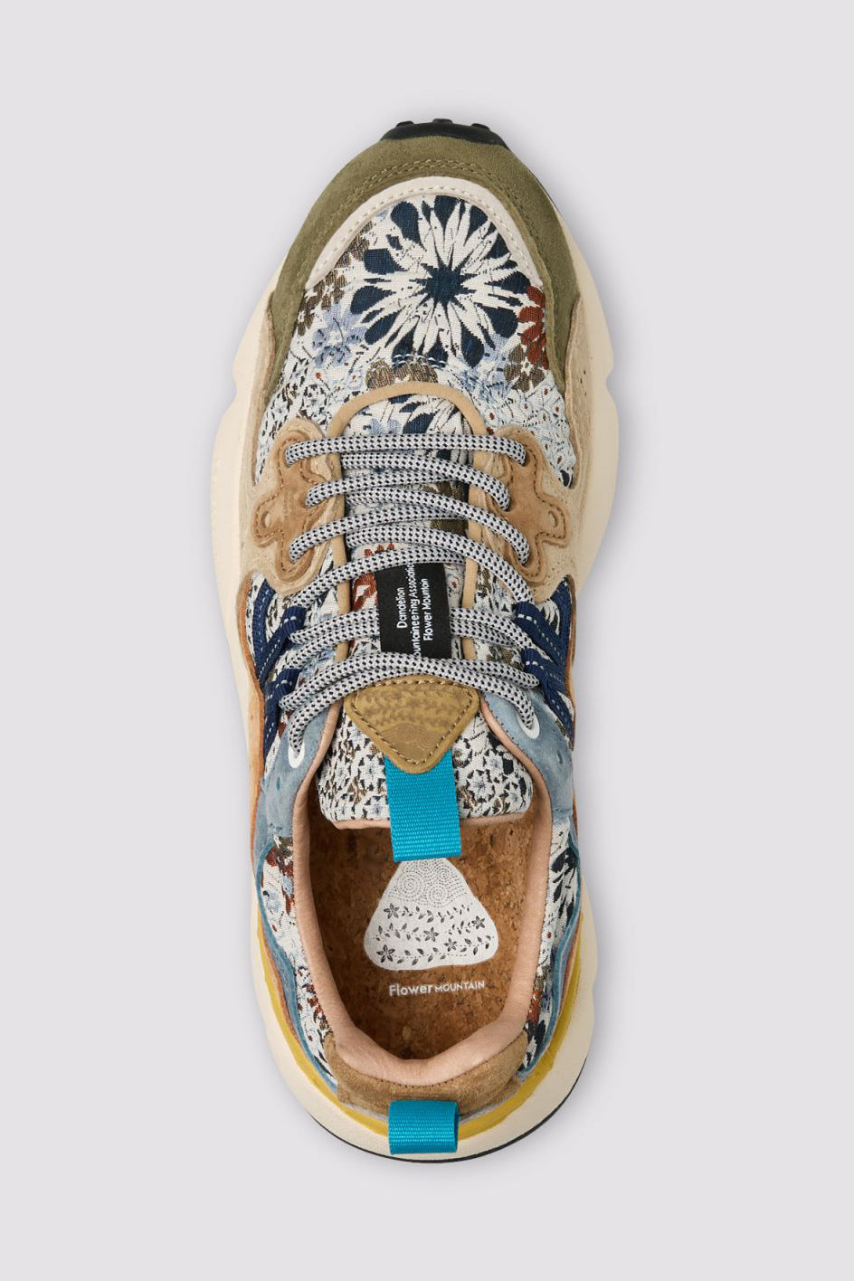 Yamano 3 Women Flower Print Sneaker - Cloud Grey/Taupe/Cream