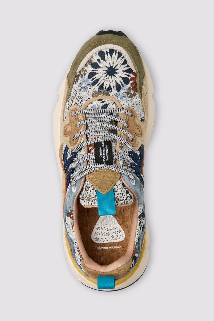 Yamano 3 Women Flower Print Sneaker - Cloud Grey/Taupe/Cream