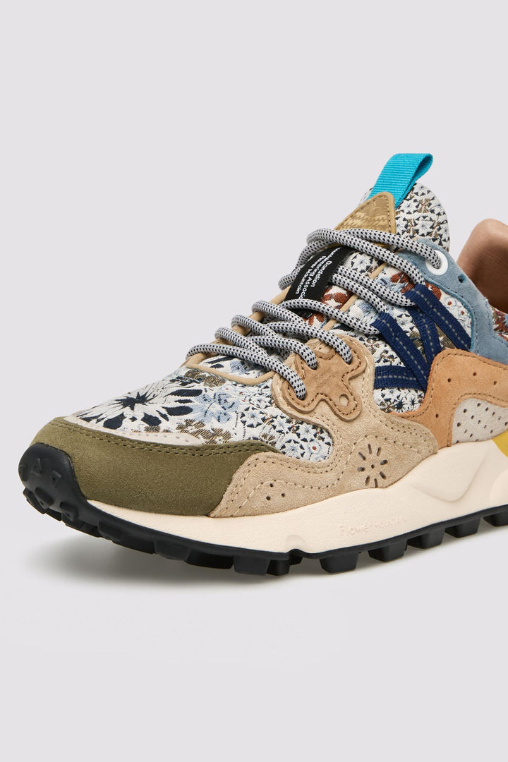 Yamano 3 Women Flower Print Sneaker - Cloud Grey/Taupe/Cream