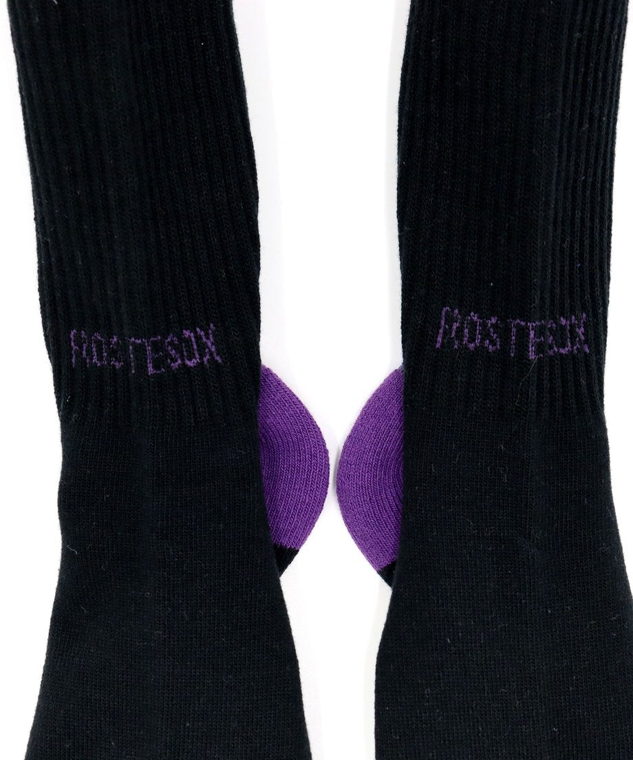 Fire Sock - Black & Purple