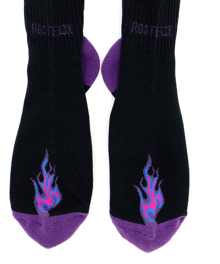 Fire Sock - Black & Purple