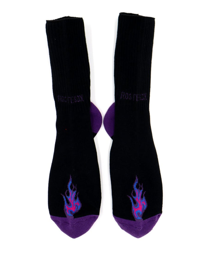 Fire Sock - Black & Purple