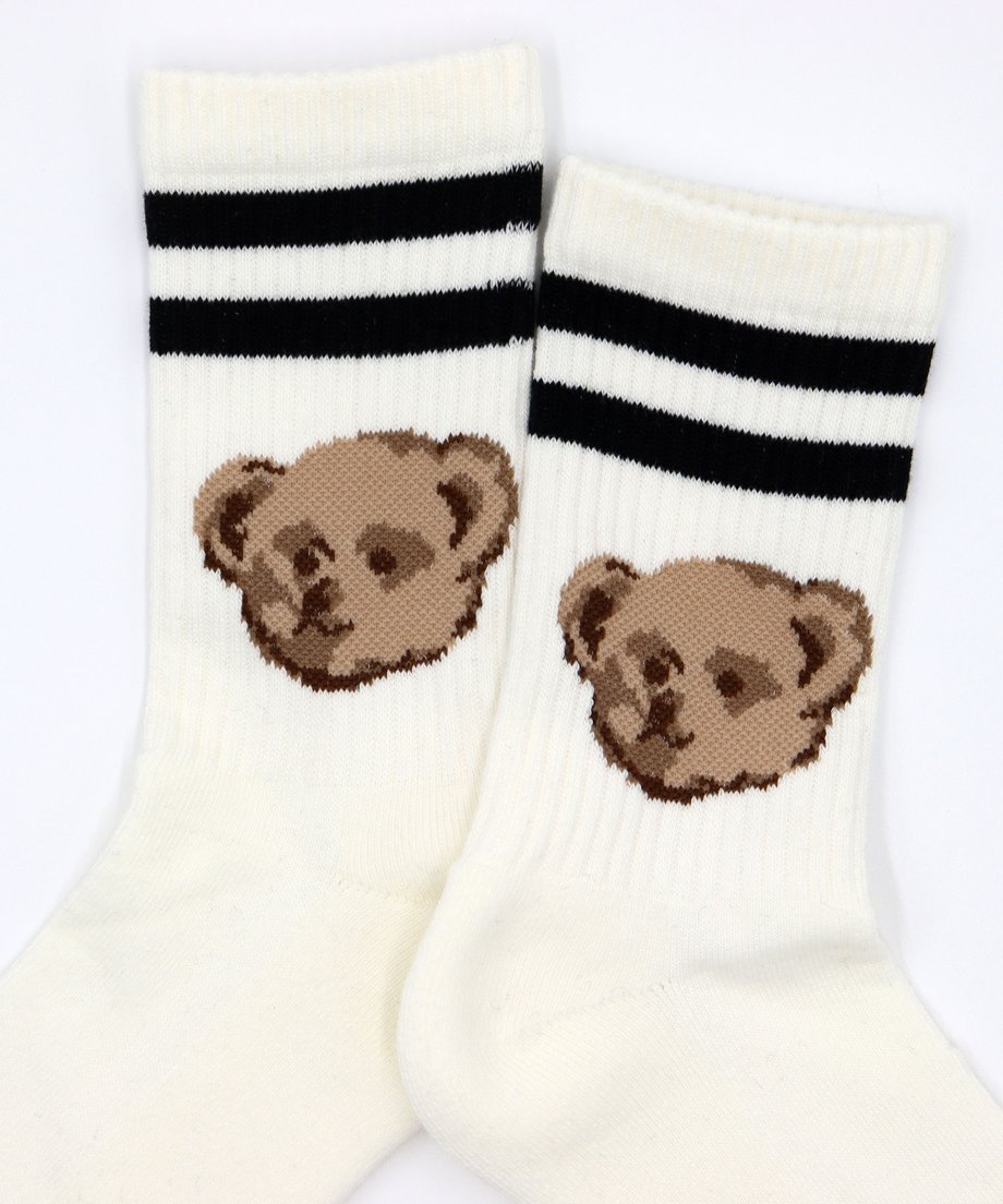 Bear Socks - White