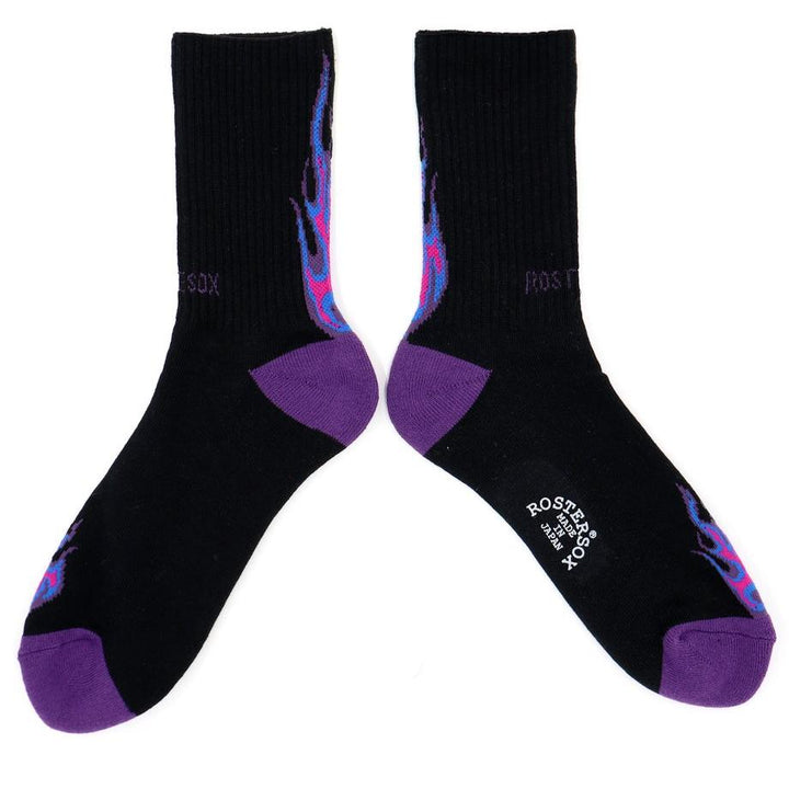 Fire Sock - Black & Purple