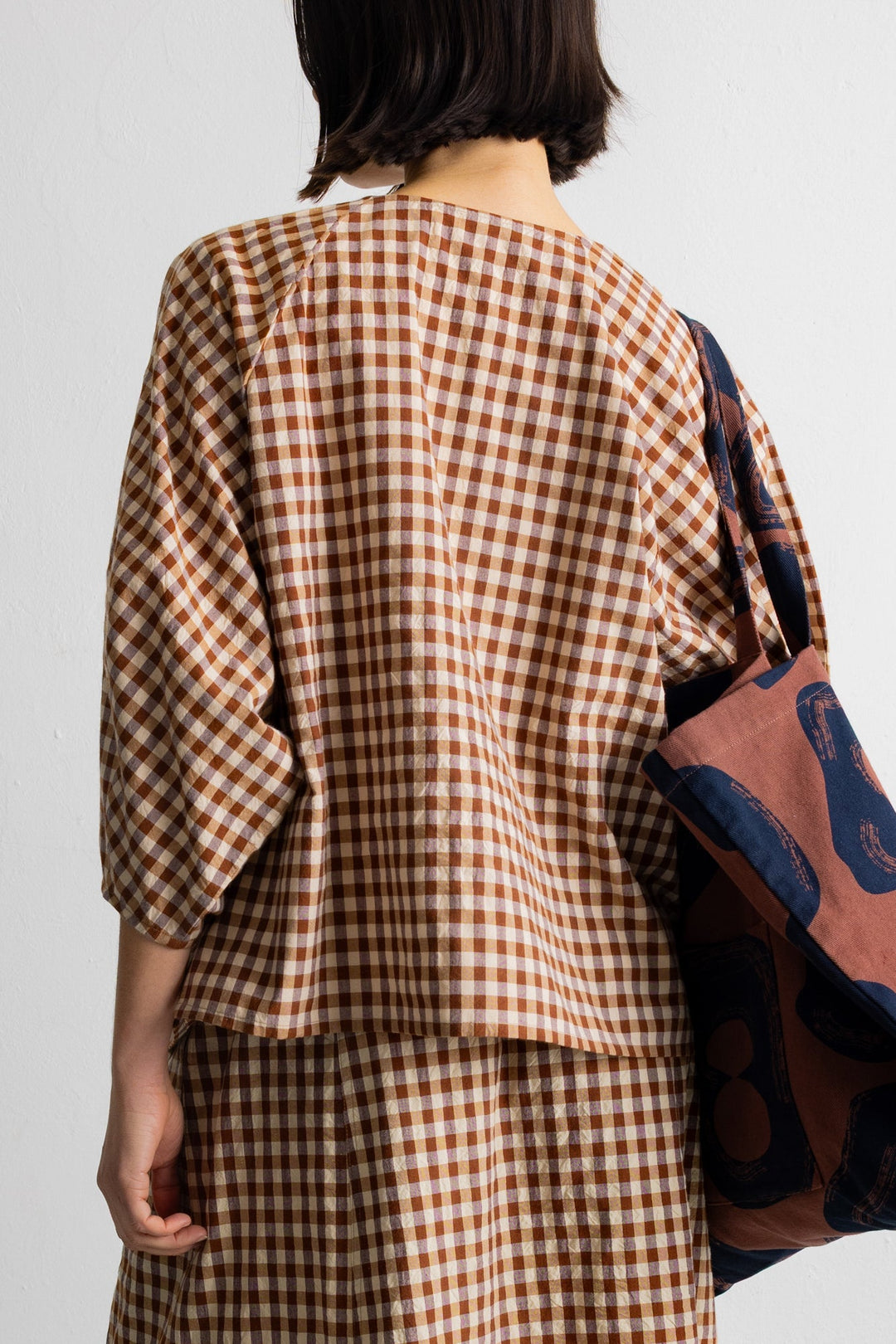 Cocoon Shirt - Clay Gingham