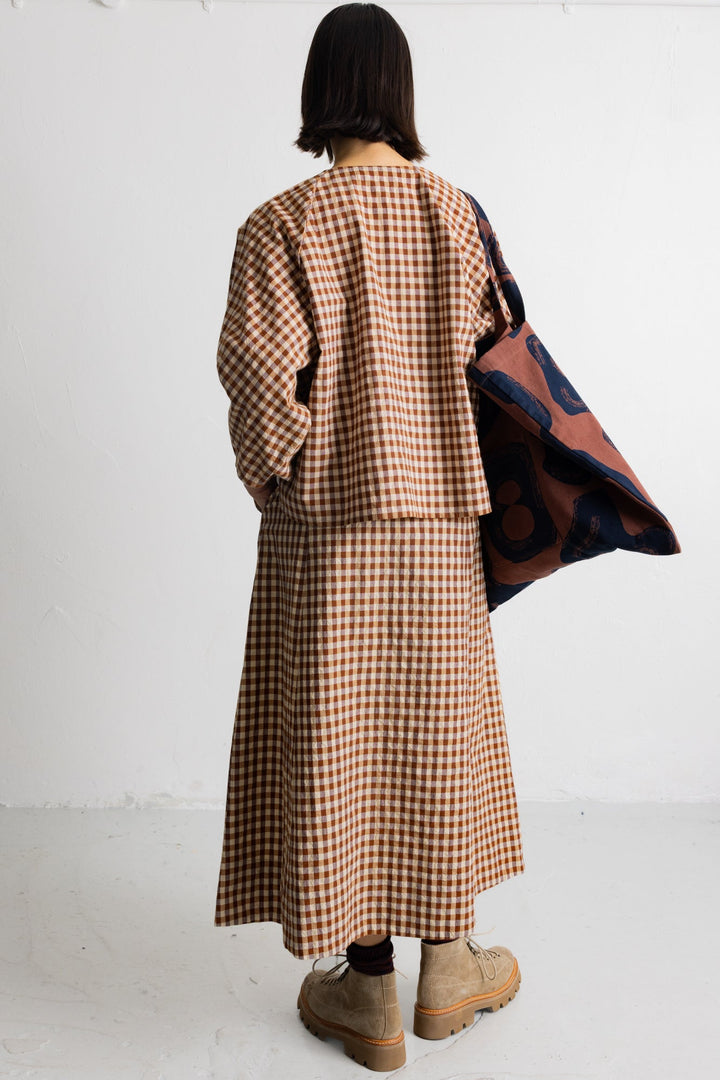 Cocoon Shirt - Clay Gingham