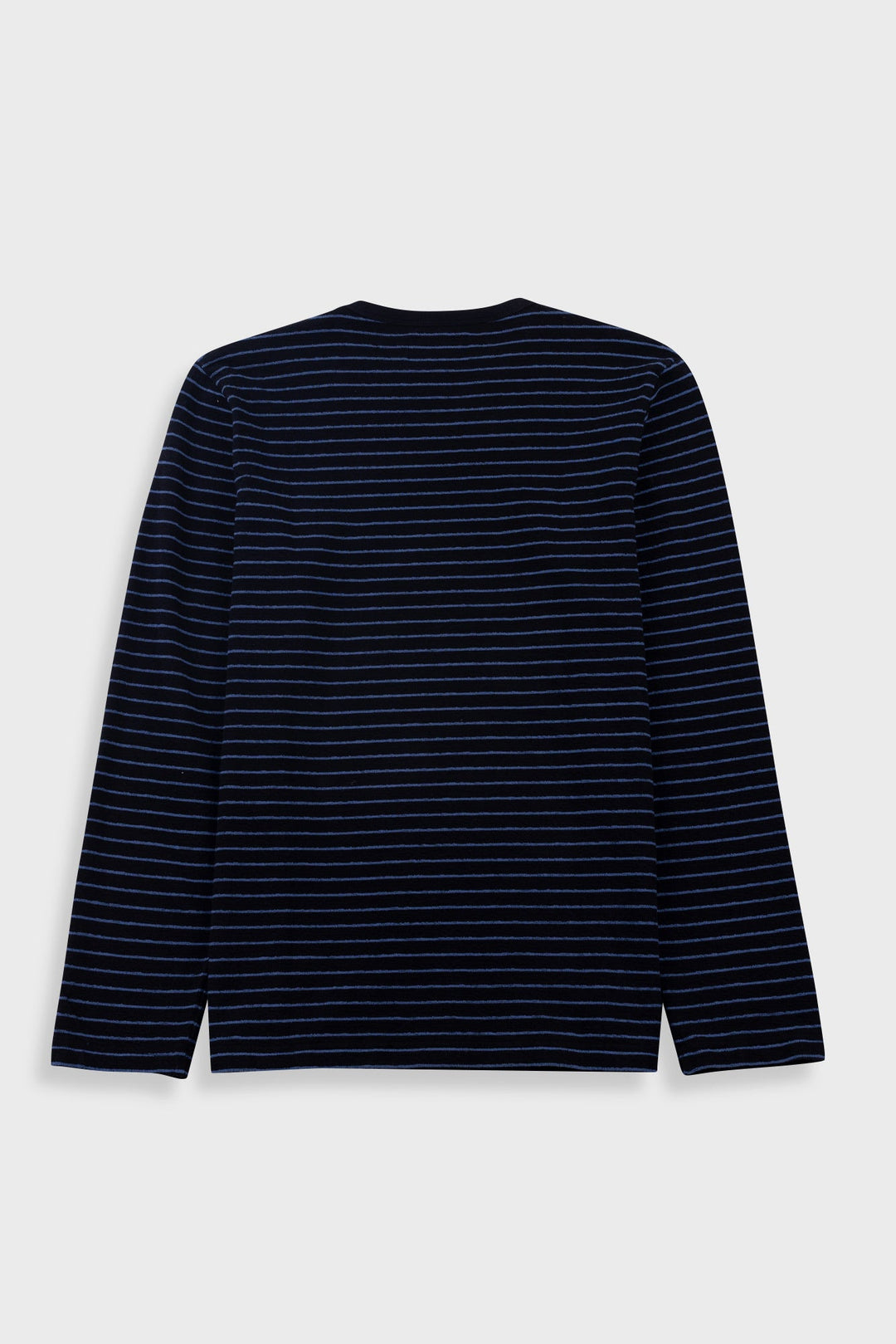LS Textured T-Shirt - Black/Soft Blue