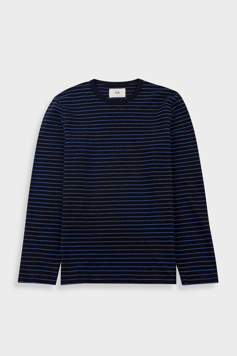 LS Textured T-Shirt - Black/Soft Blue