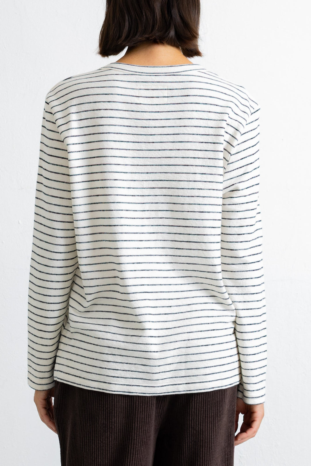 LS Textured T-Shirt - Ecru/Black