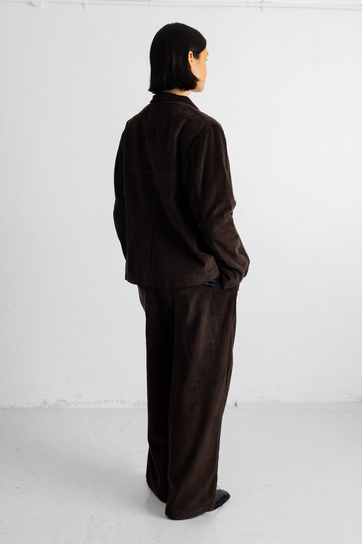 Relaxed Fit Blazer - Chocolate Chunky Cord