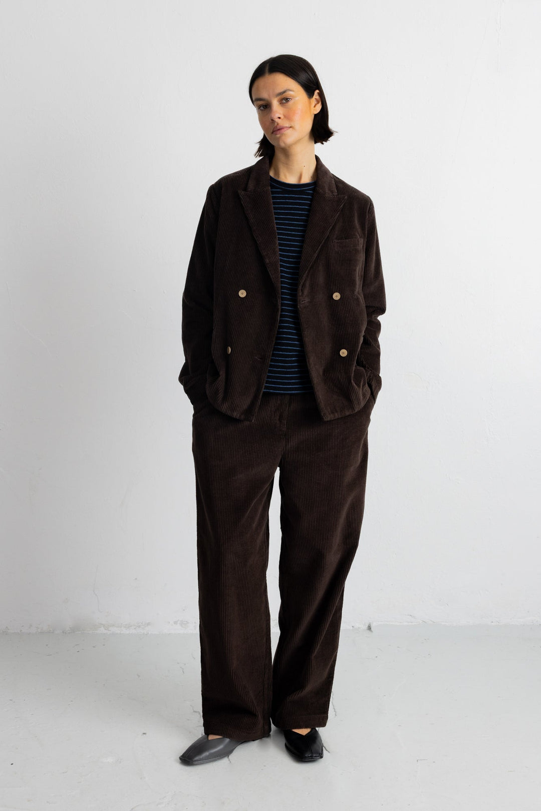 Suit Trousers - Chocolate Chunky Cord