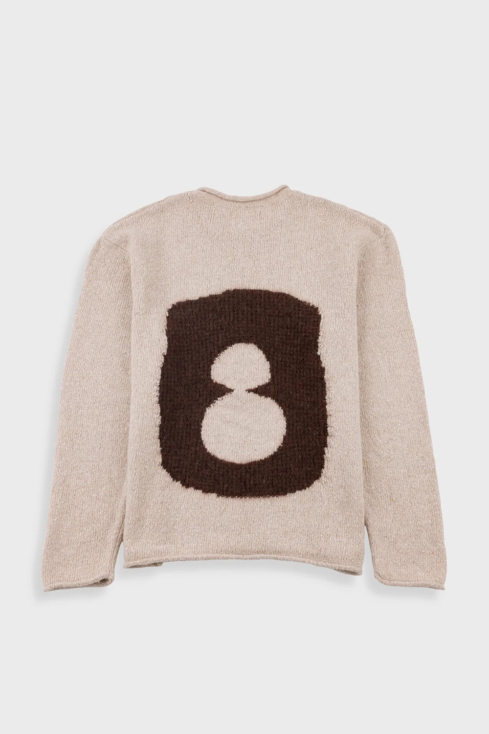 Slouch Crew - Natural Espresso Cast Intarsia