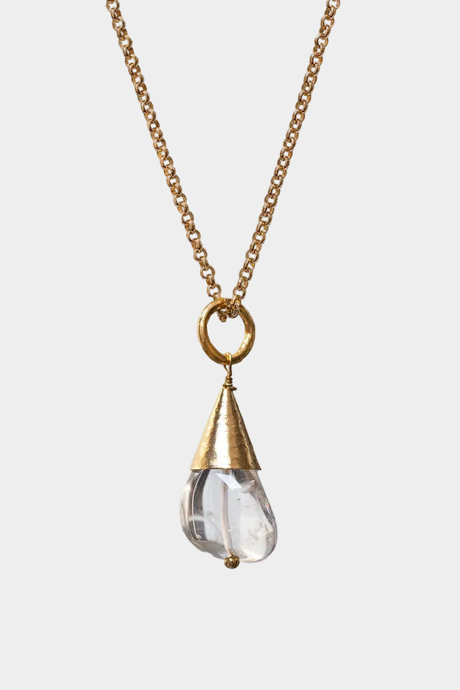Rock Crystal Drop Necklace