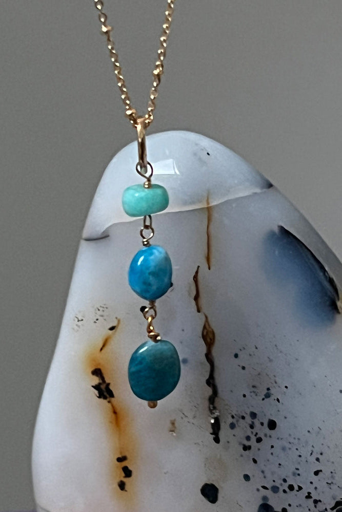 Gita Amazonite & Apatite Pendant Necklace