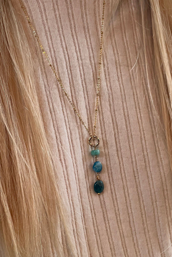 Gita Amazonite & Apatite Pendant Necklace