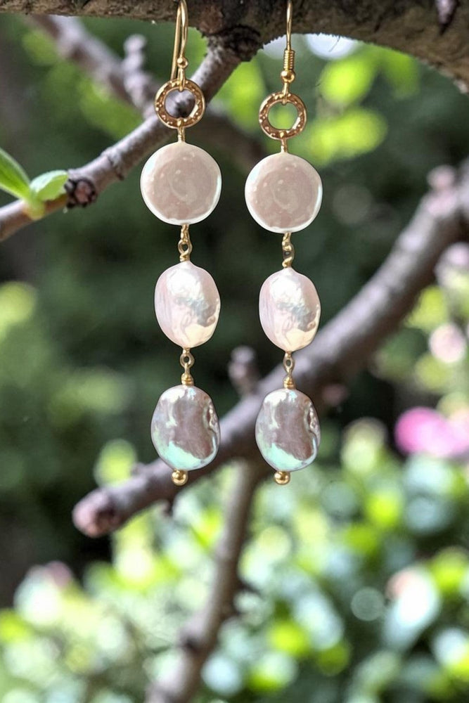 Gita Coin Baroque Pearl Earrings