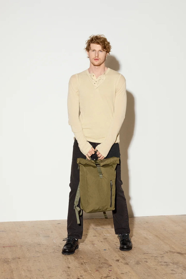 Grid Rolltop Backpack 16" - Olive