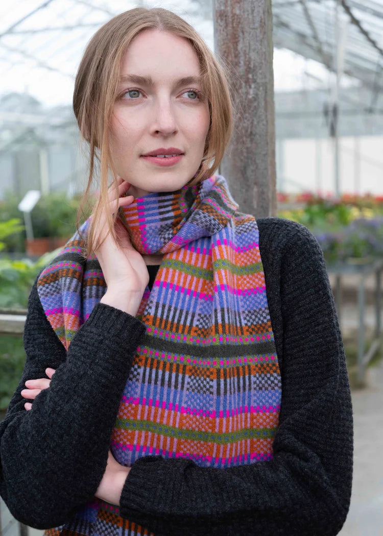 Modern Tartan Scarf - Hot Tropics