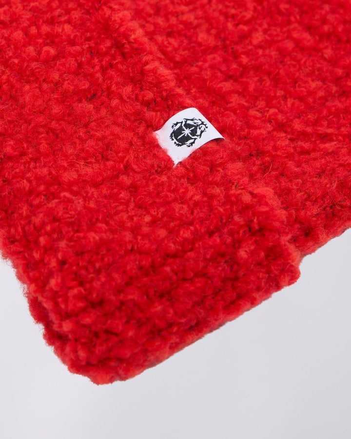 Fuzzy Beanie - Fiery Red