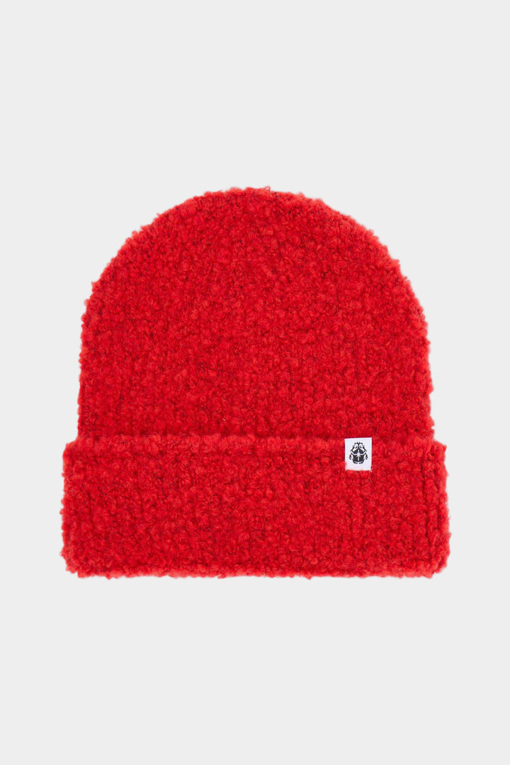 Fuzzy Beanie - Fiery Red