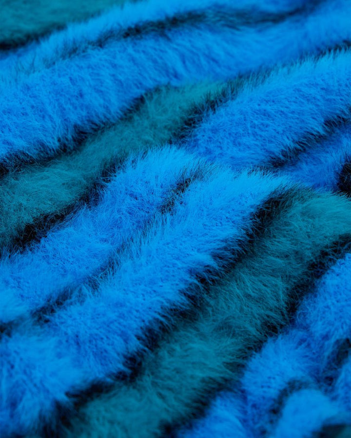 Gill Stripe Sweater - Aqua/Black