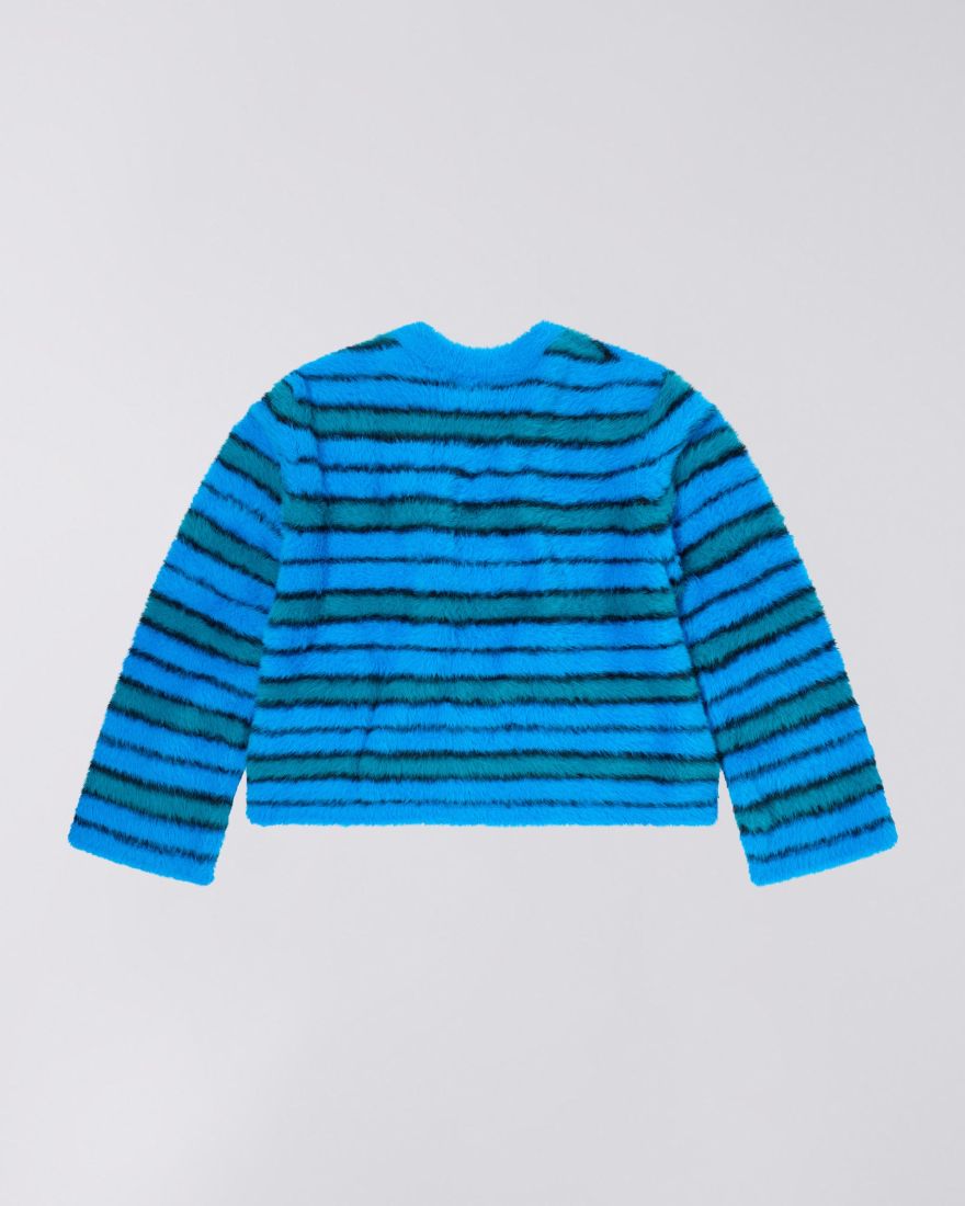 Gill Stripe Sweater - Aqua/Black